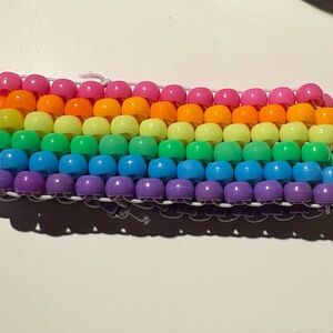 Vibrant Rainbow Beaded Bracelet